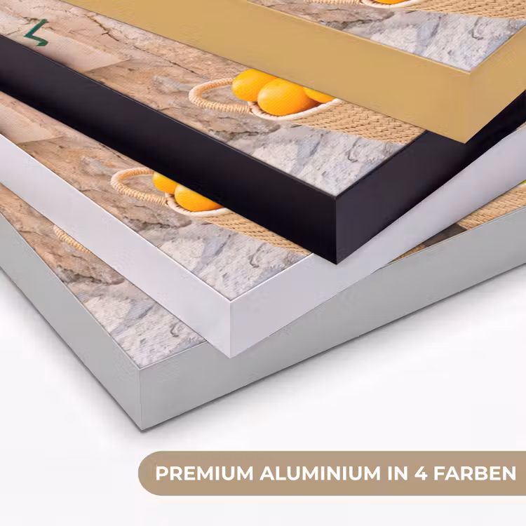 Art Frame - Obst – Markt – Frisch - Fruit - Markt - Vers Textielframe zwart klein
