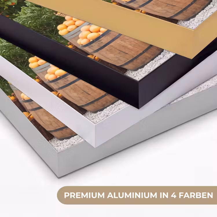 Art Frame - Obst – Markt – Ländlich - Fruit - Markt - Landelijk Textielframe zwart klein