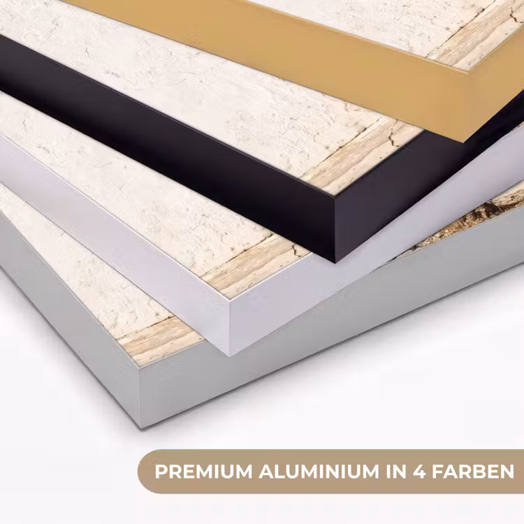 Art Frame - Olivenbaum – Wand – weiß - Olijfboom - muur - wit Textielframe zwart klein