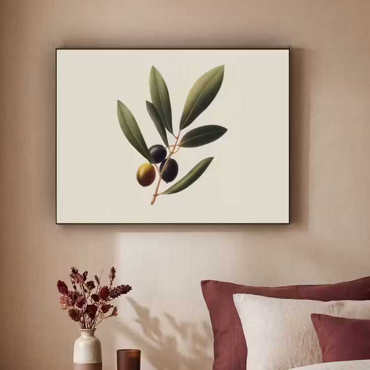 Olijftak - Donkergroen - Olijven Textielframe - compleet frame klein -sfeer1