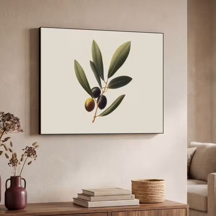 Olijftak - Donkergroen - Olijven Textielframe - compleet frame klein -sfeer3