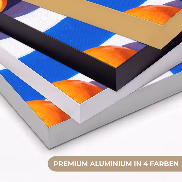 Art Frame - Orange – Kariert – Essen - Sinaasappel - Geruit - Eten Textielframe zwart klein