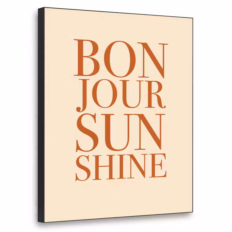 Oranje - Quote - Sun Textielframe - compleet frame klein -3d