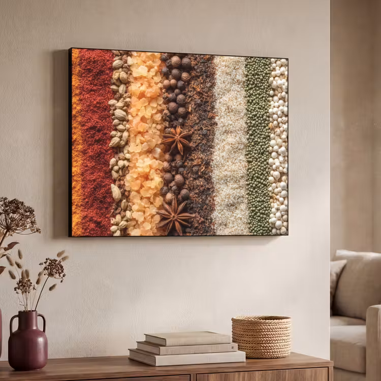 Banen - Verticaal - Kruiden - Variatie Textielframe - compleet frame klein -sfeer3