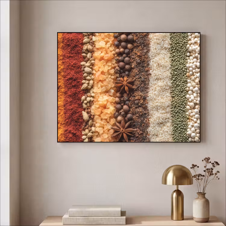 Banen - Verticaal - Kruiden - Variatie Textielframe - compleet frame klein -sfeer2
