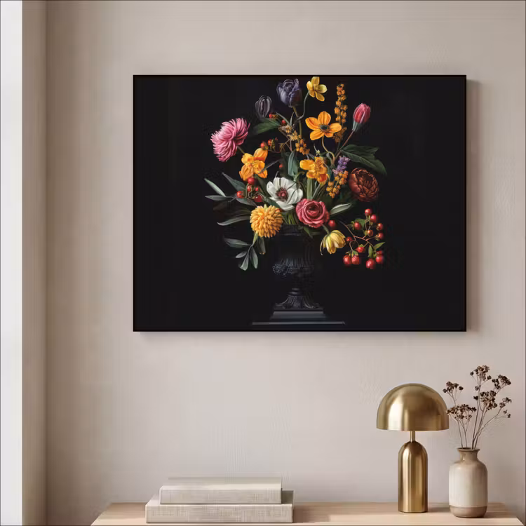 Sierlijk - Boeket - Bladeren Textielframe - compleet frame klein -sfeer2