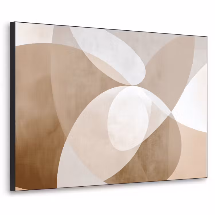 Ovale vormen - Transparant - Zachte overgang Textielframe zwart klein -3d