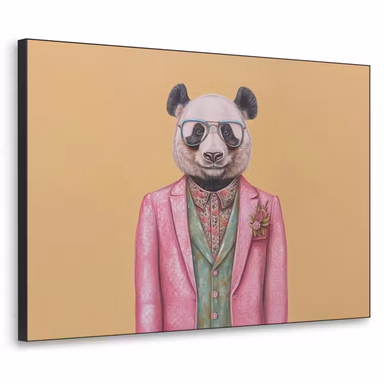 Panda - Pak - Zonnebril - Blauw Textielframe zwart klein -3d