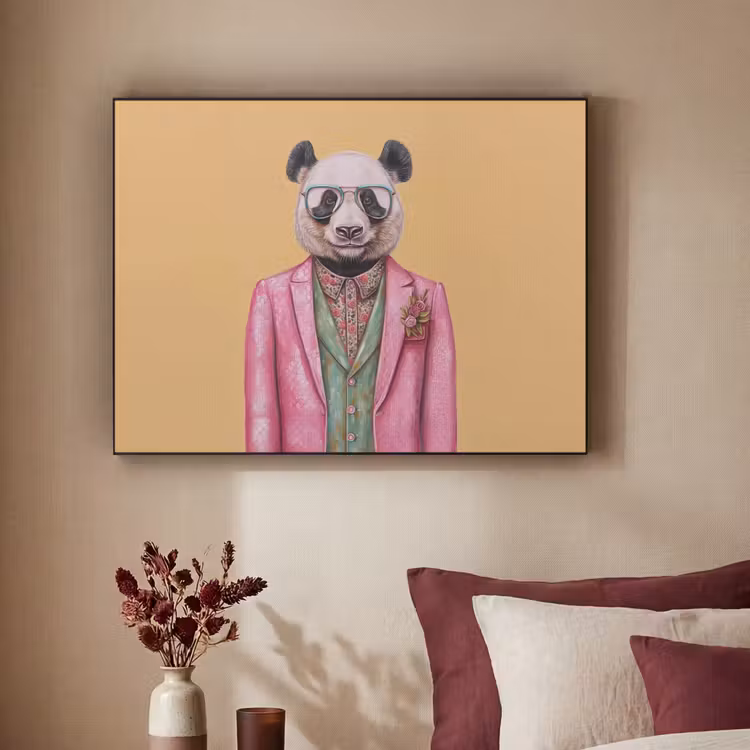 Panda - Pak - Zonnebril - Blauw Textielframe zwart klein -sfeer1