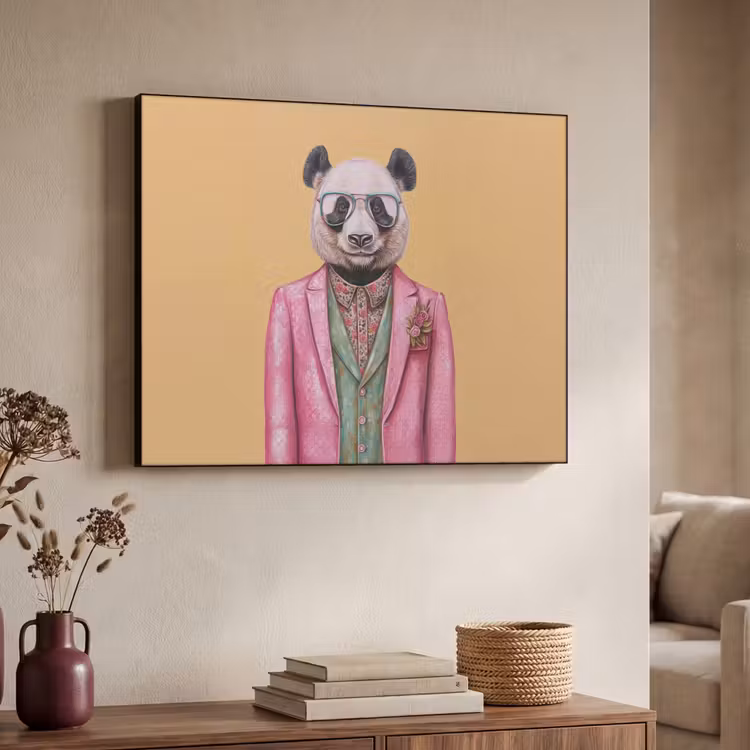 Panda - Pak - Zonnebril - Blauw Textielframe - compleet frame klein -sfeer3