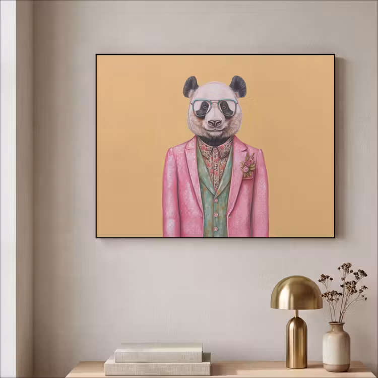 Panda - Pak - Zonnebril - Blauw Textielframe - compleet frame klein -sfeer2