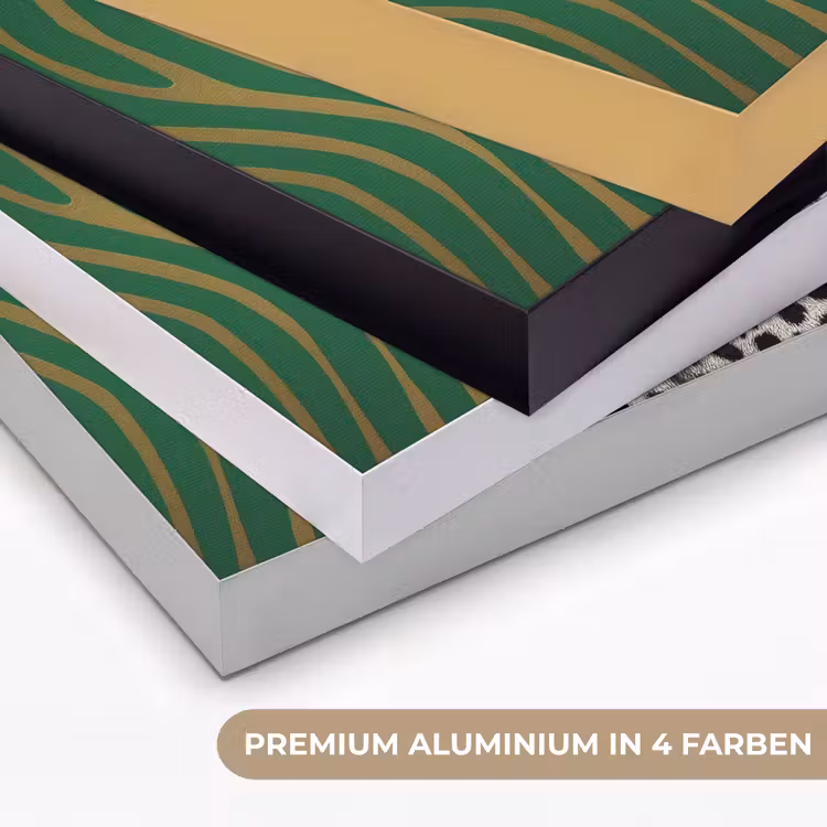 Panter - Zebrapatroon - Groen Textielframe zwart klein -USP_kleurenDE