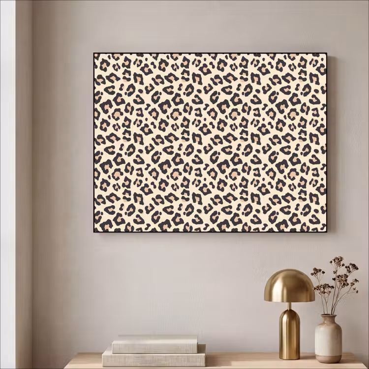 Panterprint - Patroon - Bruin Textielframe - compleet frame klein 947 -sfeer2