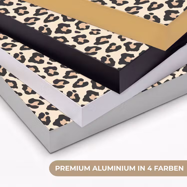 Panterprint - Patroon - Bruin Textielframe zwart klein 947 -USP_kleurenDE