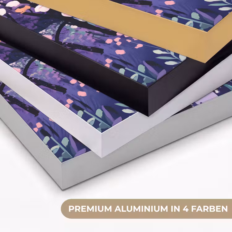 Park - Bomen - Bloemen - Gebouwen Textielframe zwart klein -USP_kleurenDE