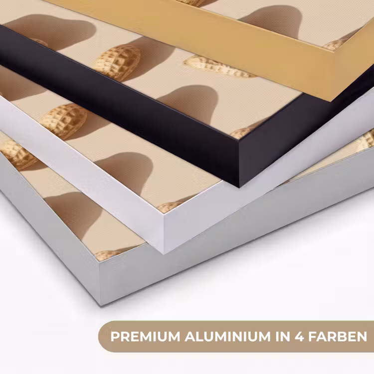 Pinda's - Patroon - Beige Textielframe zwart klein -USP_kleurenDE