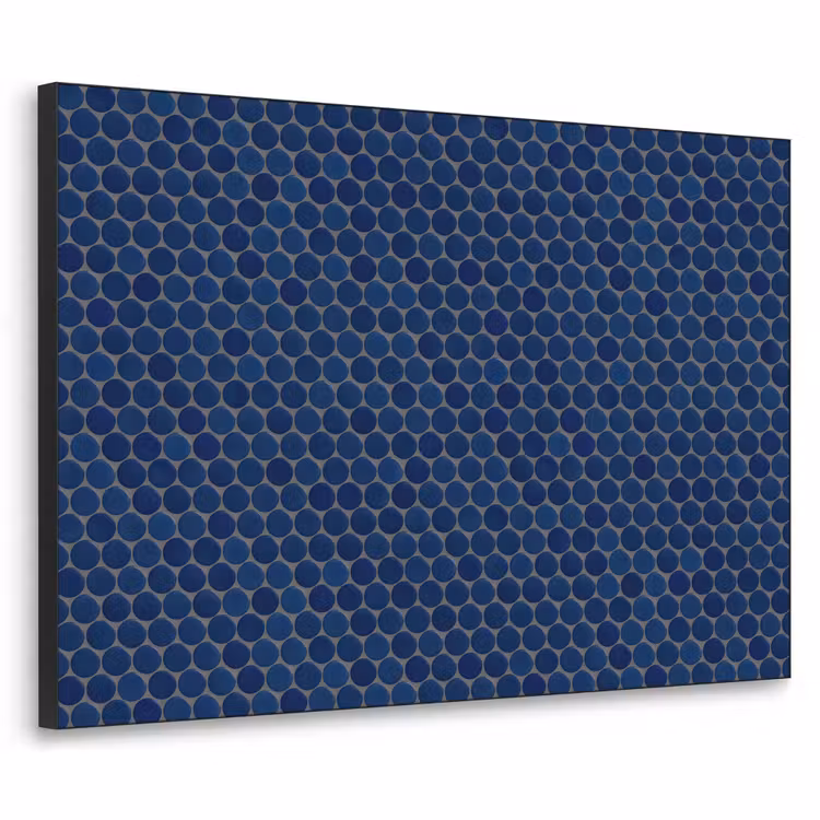 Penny - Mozaïek - Donkerblauw Textielframe zwart klein 947 -3d