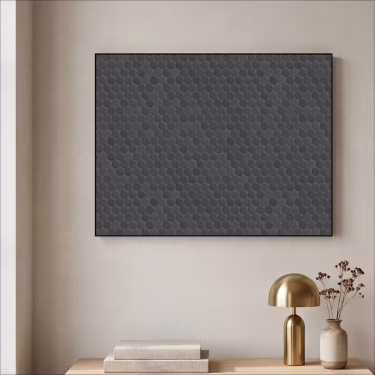 Penny - Mozaïek - Donkergrijs Textielframe zwart klein 947 -sfeer2