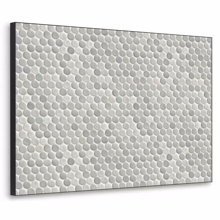 Penny - Mozaïek - Lichtgrijs Textielframe zwart klein 947 -3d