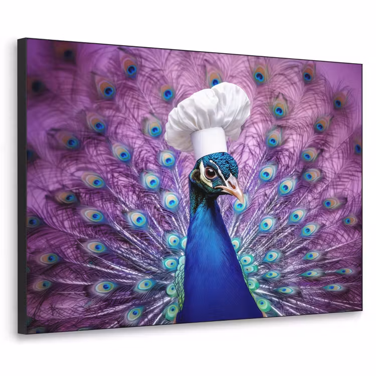 Pauw - Koksmuts - Cool - Paars Textielframe zwart klein -3d