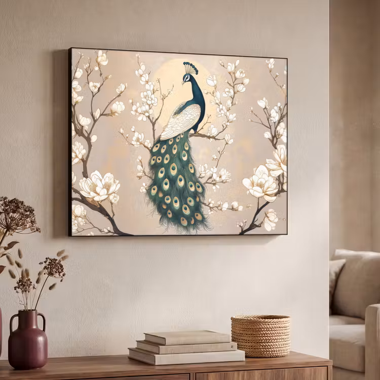 Pauw - Tak - Bloemen Textielframe - compleet frame klein -sfeer3