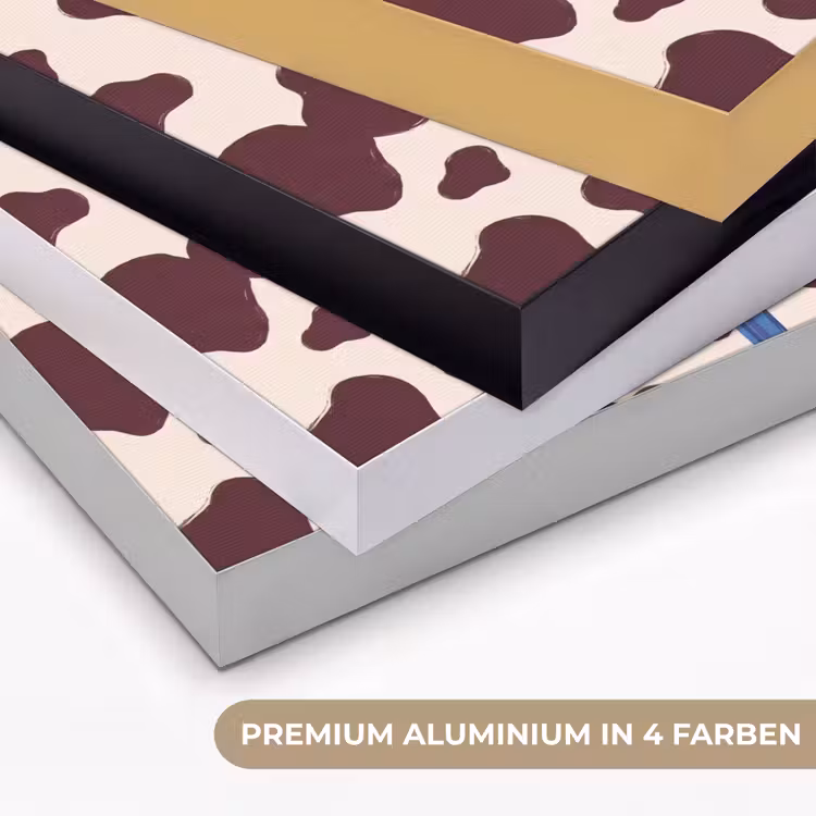 Paard - Martini - Dieren - Abstract - Bruin Textielframe zwart klein -USP_kleurenDE