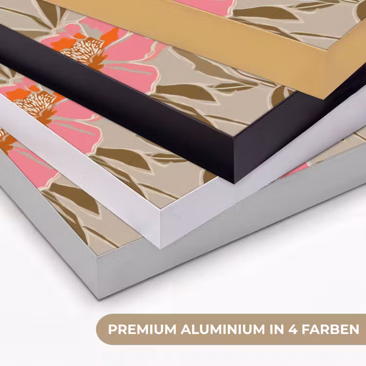 Pioenrozen - Patroon - Roze Textielframe zwart klein 947 -USP_kleurenDE