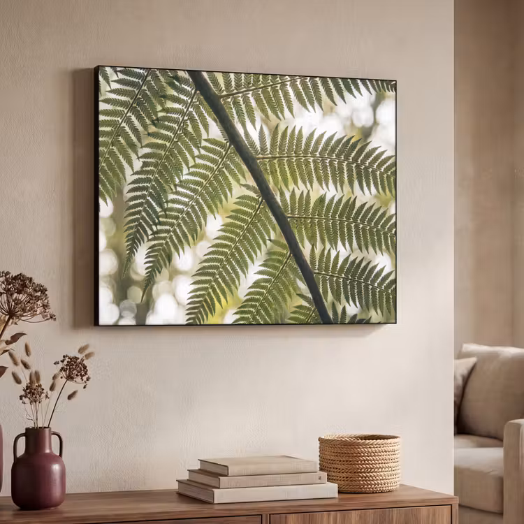 Plant - Blad - Natuur - Groen - Detail Textielframe zwart klein -sfeer3
