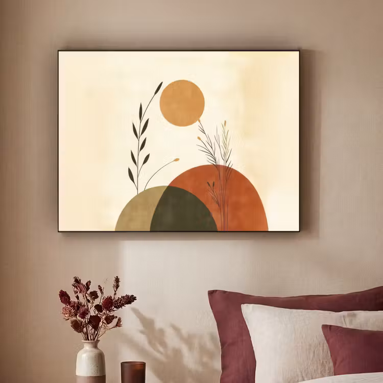 Planten - Abstract - Vormen Textielframe - compleet frame klein -sfeer1