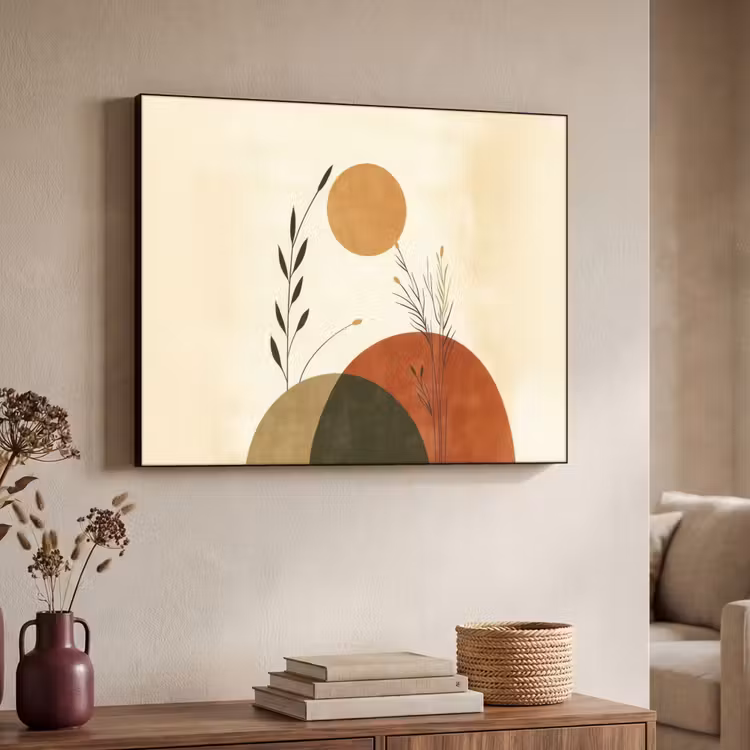 Planten - Abstract - Vormen Textielframe - compleet frame klein -sfeer3