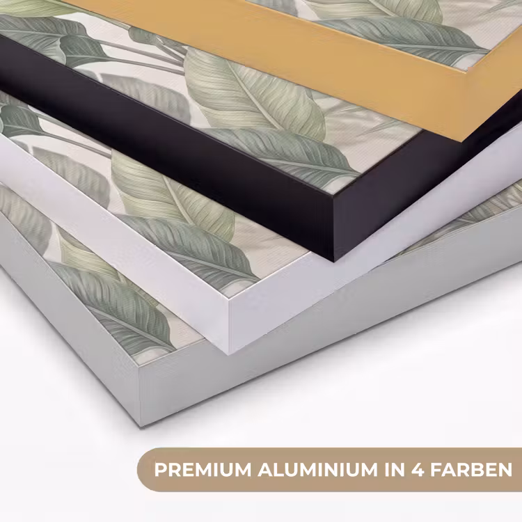 Planten - Tropisch - Bladeren - Groen - Natuur Textielframe zwart klein -USP_kleurenDE