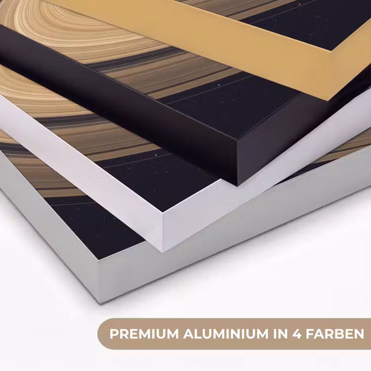 Art Frame - Planet – Ringe – Weltraum - Planeet - Ringen - Ruimte Textielframe zwart klein