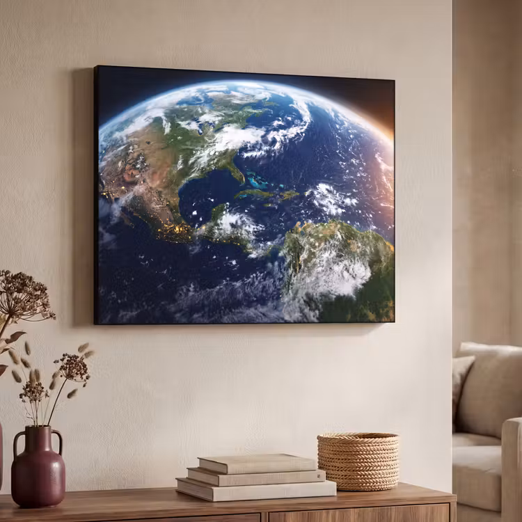 Art Frame - Planet – Weltraum – Kosmos - Planeet - Ruimte - Kosmos Textielframe zwart klein