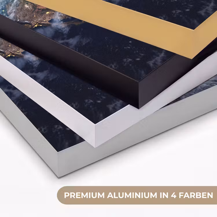 Art Frame - Planet – Weltraum – Kosmos - Planeet - Ruimte - Kosmos Textielframe zwart klein