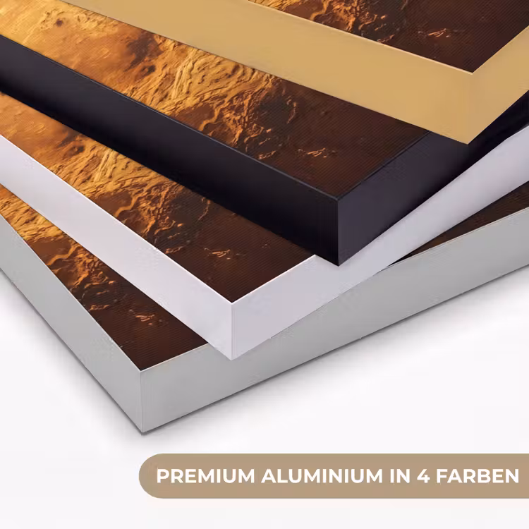 Art Frame - Planet – Weltraum – Orange - Planeet - Ruimte - Oranje Textielframe zwart klein