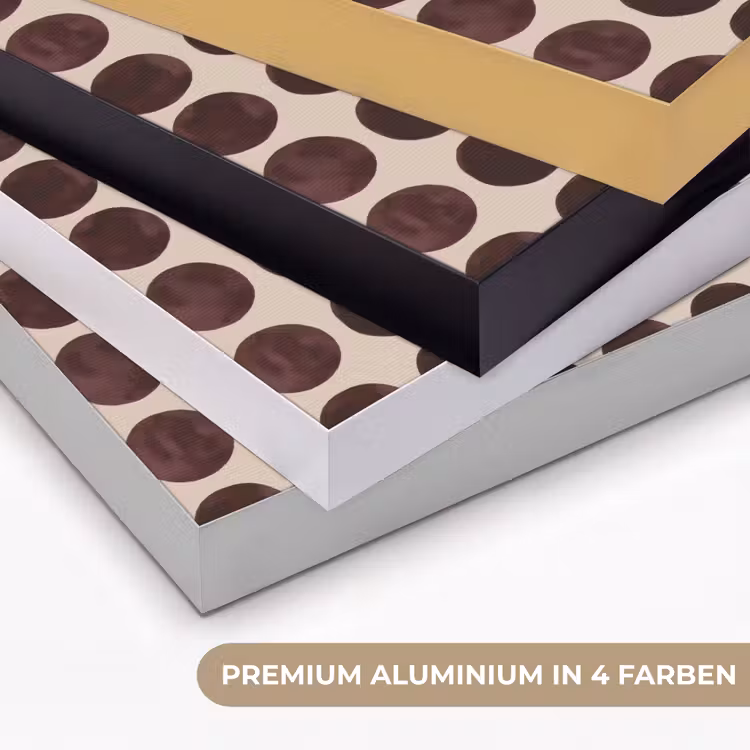 Stippen - Patroon - Bruin Textielframe zwart klein 947 -USP_kleurenDE