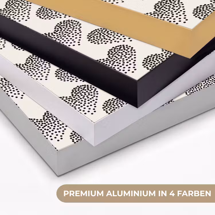 Polka - Stippen - Wit - Zwart Textielframe zwart klein 947 -USP_kleurenDE