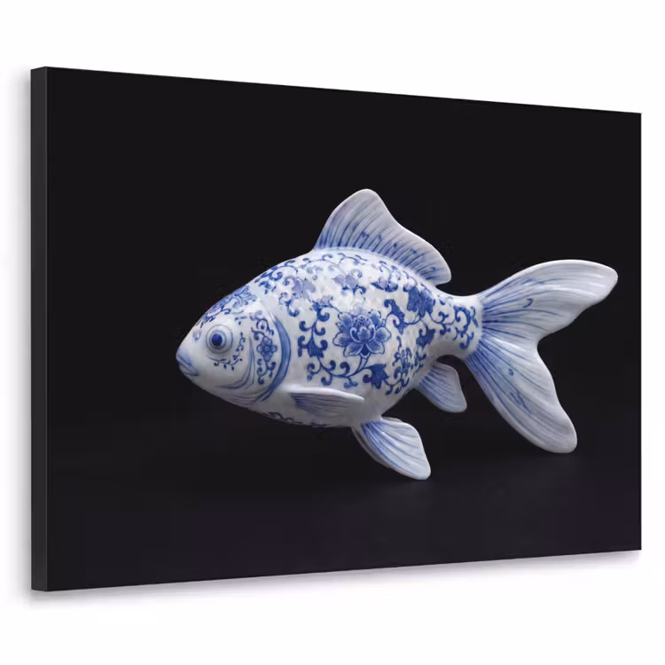 Art Frame - Porzellan - Goldfisch - Delfter Keramik — 1