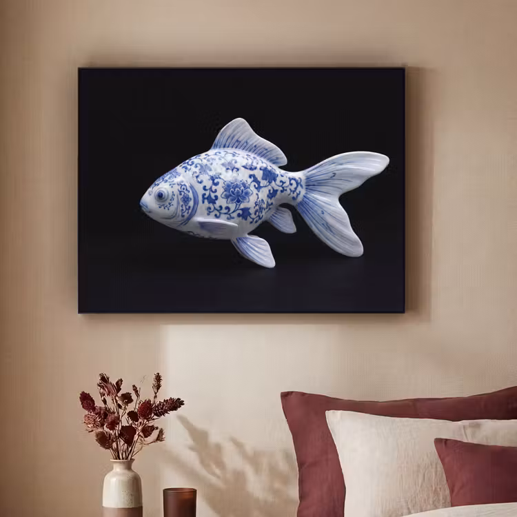 Art Frame - Porzellan - Goldfisch - Delfter Keramik — 2