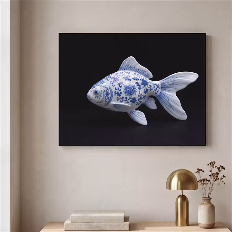 Art Frame - Porzellan - Goldfisch - Delfter Keramik — 4
