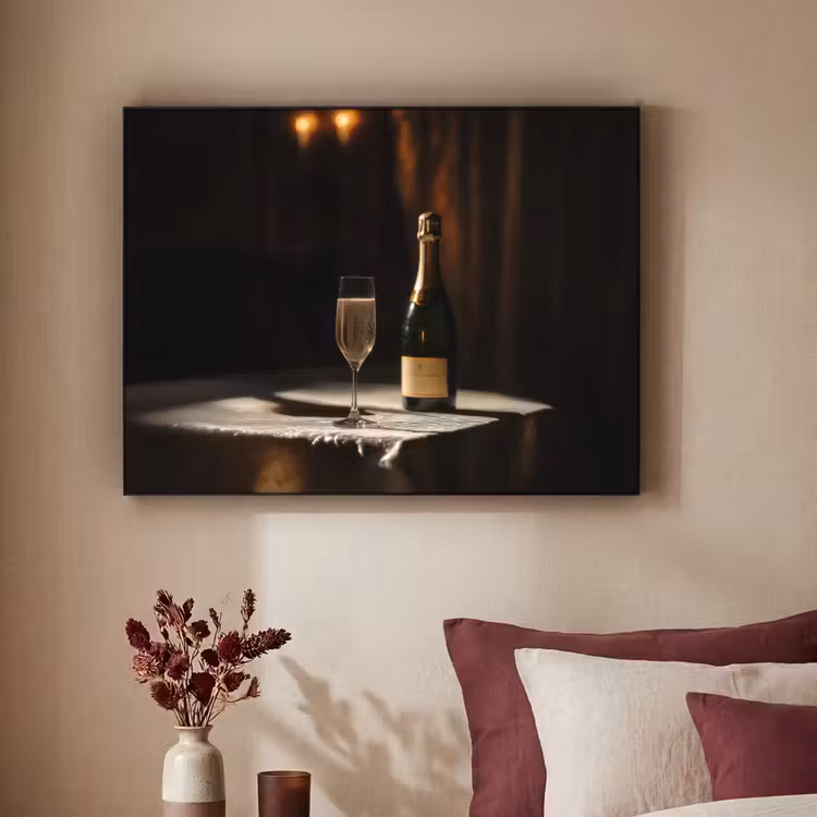 Prosecco - Bubbels - Sfeervol - Drank Textielframe - compleet frame klein -sfeer1