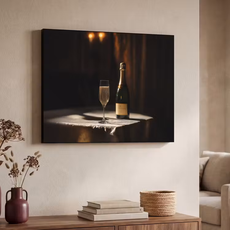 Prosecco - Bubbels - Sfeervol - Drank Textielframe - compleet frame klein -sfeer3