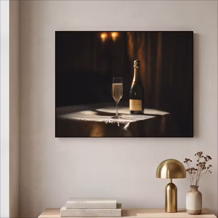 Prosecco - Bubbels - Sfeervol - Drank Textielframe - compleet frame klein -sfeer2