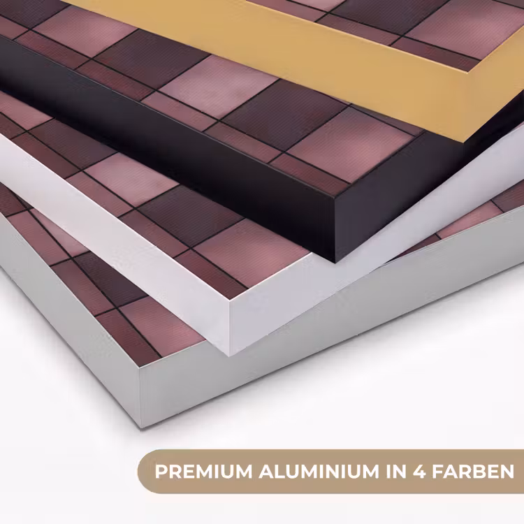 Vierkant - Tegel - Patroon - Paars Textielframe zwart klein 947 -USP_kleurenDE