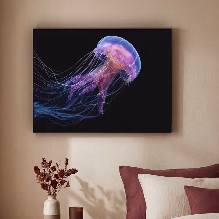 Kwal - Doorzichtig - Roze - Tentakels Textielframe - compleet frame klein -sfeer1
