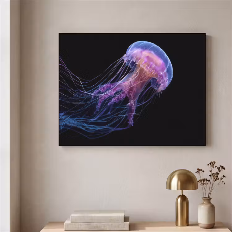 Kwal - Doorzichtig - Roze - Tentakels Textielframe - compleet frame klein -sfeer2