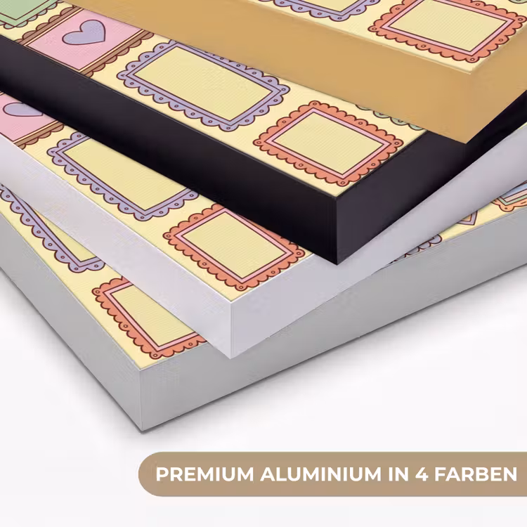Lijst - Patroon - Hart - Speels - Kleurrijk Textielframe zwart klein -USP_kleurenDE