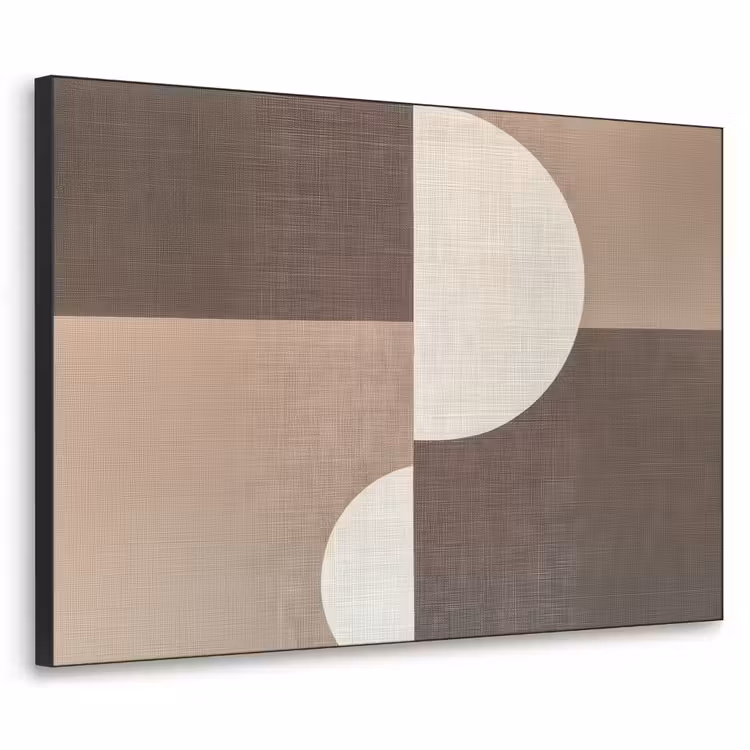 Raster - Halve cirkels - Contrast Textielframe zwart klein -3d