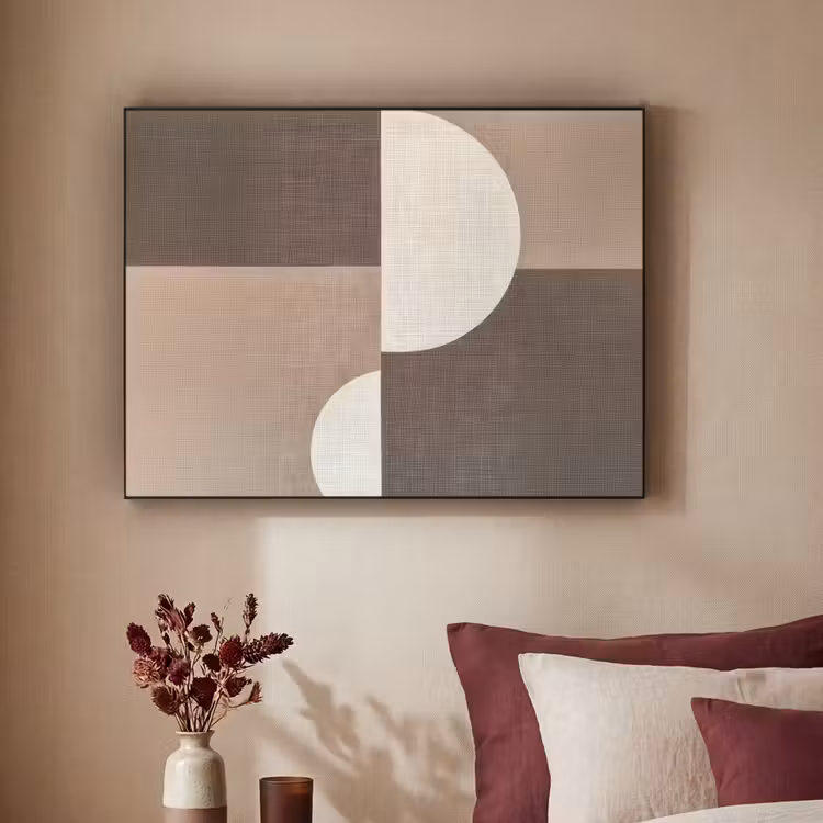 Raster - Halve cirkels - Contrast Textielframe - compleet frame klein -sfeer1
