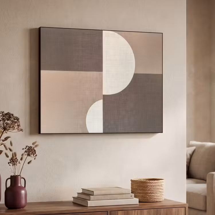 Raster - Halve cirkels - Contrast Textielframe - compleet frame klein -sfeer3